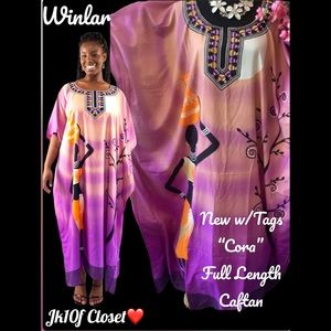 LOWEST🌺 NWT WINLAR TRIBAL WATER PRINCESS CAFTAN DRESS